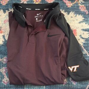 Nike Golf Maroon and Black Virginia tech  Polo Shirt